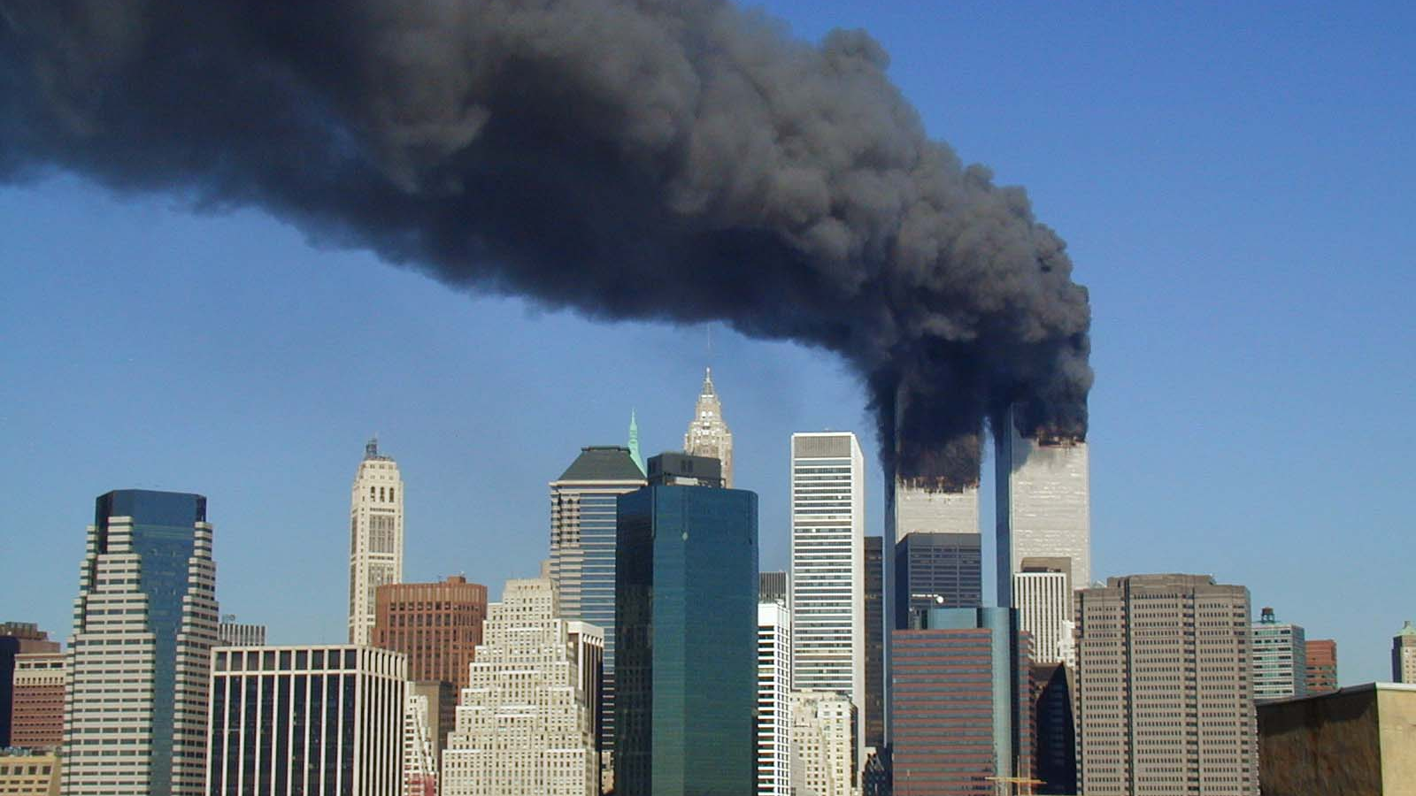 The twin towers on 9/11